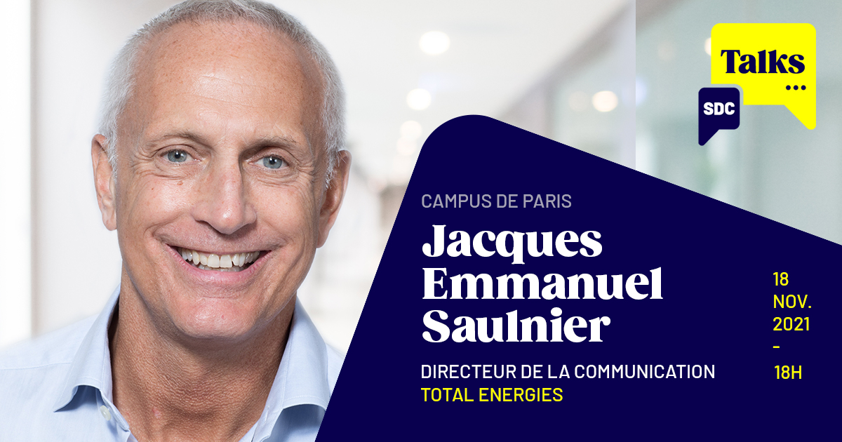 SUP_DE_COM's tweet photo. Cette année assistez aux #SDCTalks 💬 : des conférences aux côtés d’invité·es de marque pour échanger sur une problématique de communication 📅 RDV le 18.11 avec @JESaulnier, DirCom de @TotalEnergiesFR, qui évoquera le changement d’identité de la marque👌 More infos to come... 😏 https://t.co/jPpt1DGkTR