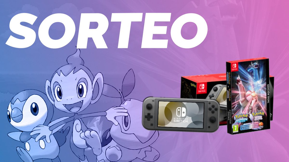 SORTEO ✨ ¡Gana una Switch Lite Ed. Palkia y Dialga + Ed. Dual #PokémonDiamanteBrillante y #PokémonPerlaReluciente!

➡️ Sigue <a href="/3djuegos/">3DJuegos</a> 
➡️ RT este tuit
➡️ Usa los 3 hashtags y cuéntanos por qué quieres volver a Sinnoh

Hasta las 23:59 y solo España*

#VuelveaSinnoh