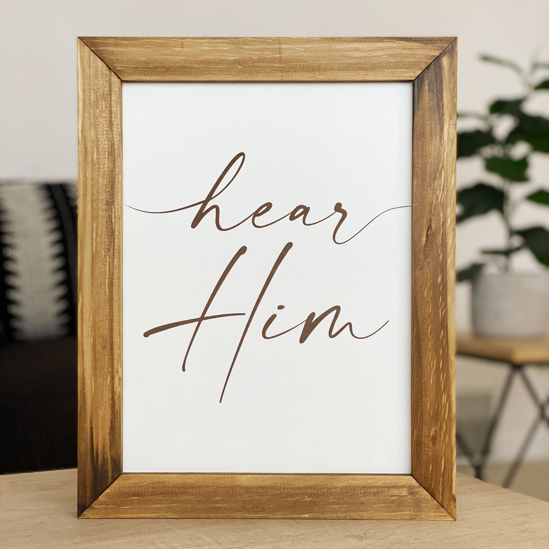 This is one of my favorite sizes this year: 11x14 framed. I also love this phrase. It’s been a really rough couple weeks for me. I’ve found that God uses my body to get me to listen to him. There’s nothing that will humble me quicker than getting a margarine or getting sick