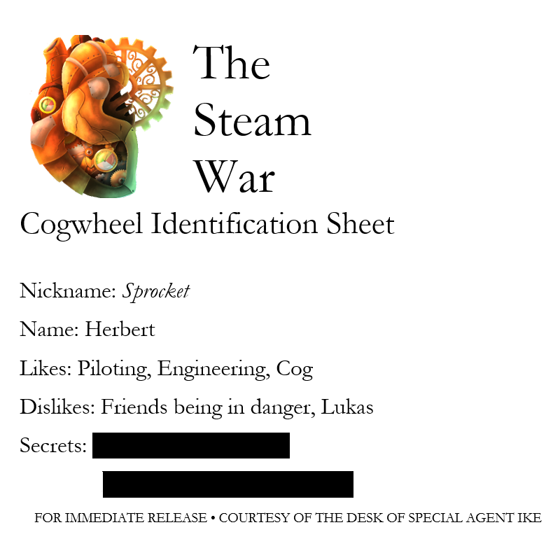 TheSteamWar's tweet photo. Sprocket has a heart of gold, a hearty laugh, and a semi-secret heart for Cog. 

#TheSteamWar releases December 31st! Go to the link in our bio for the chance to win a FREE copy!
#book #booktwt #selfpub #steampunk #youngadult #bookgiveaway #writing #WritingCommunity https://t.co/27LEqjfm2Z