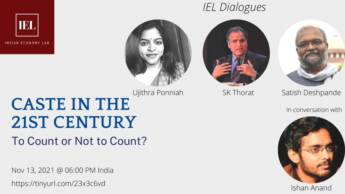 indecolab's tweet photo. Join in at 6 pm on Saturday, 13 November 2021 for a discussion about whether there is a need to conduct a caste census in India, and what this could mean for all of us. 

#CasteCensus #caste

https://t.co/LFt5poW8qW https://t.co/leFxcsdiQ8