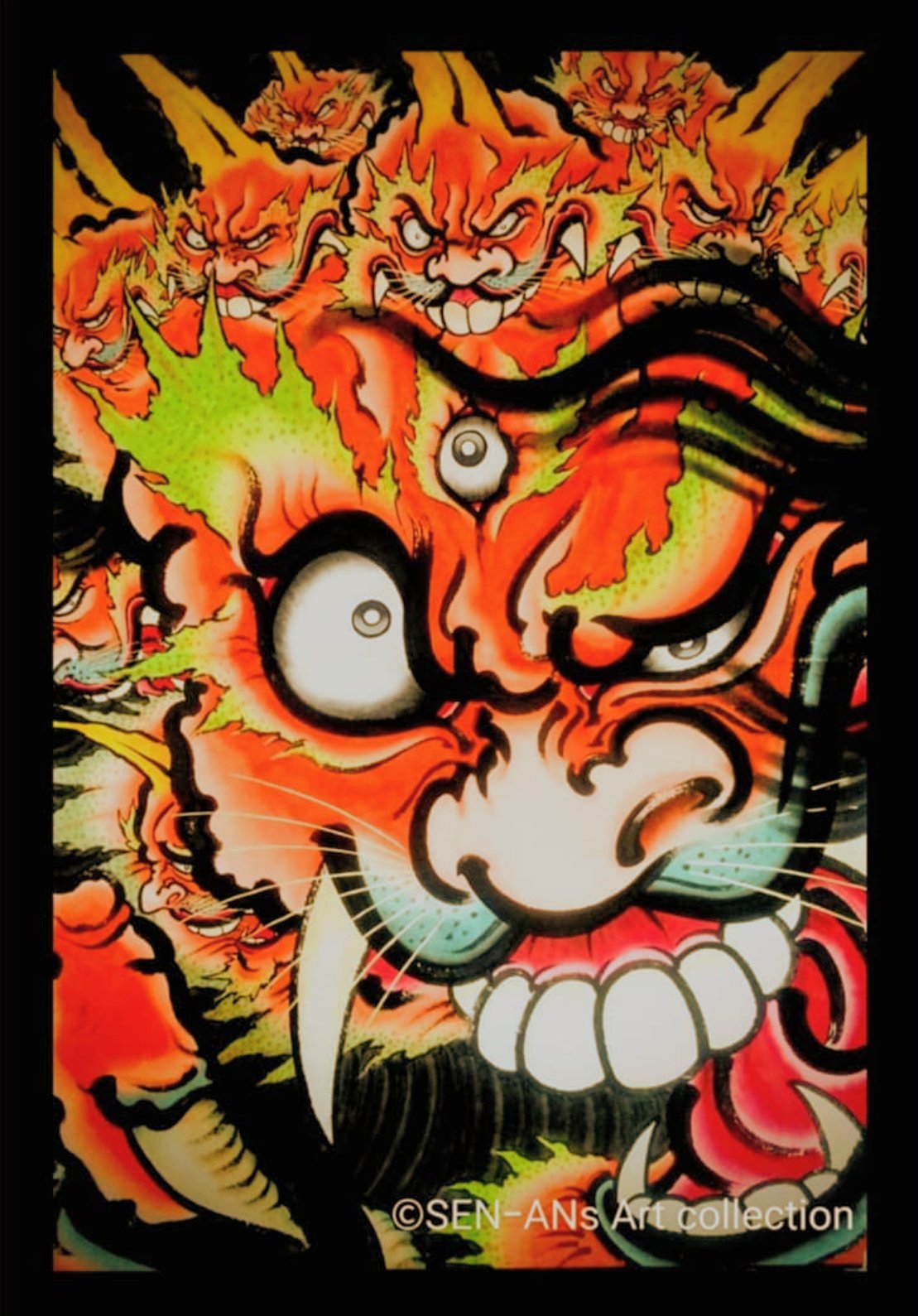 津軽凧 吉谷津山の大首武者絵（97cm×67cm） 津軽凧 吉谷津山の大首武者絵（97cm×67cm） 8-170 吉谷津山