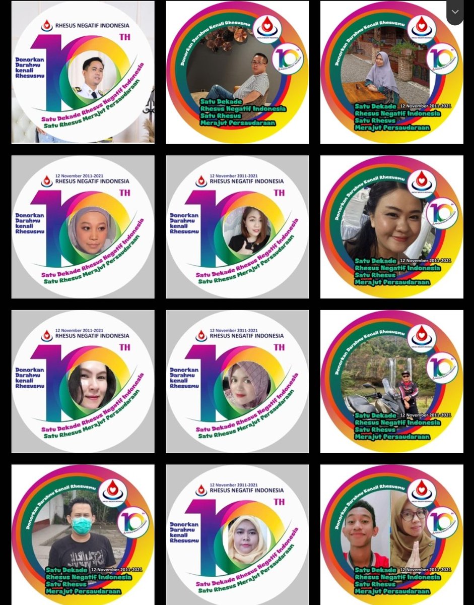 Rh_NegatifID's tweet photo. Dalam Rangka  hari jadi RNI yang Ke 1O  (12 November 2021) , yuk ramai kan  Profile Picture kalian dengan Twibbon  berikut ini  (mulai 10 November-20 November 2021) https://t.co/1Q75Kh6D9E
Atau  https://t.co/tPHskf338b
Salam.sehat , salam Bahagia 
#rhesusnegatifindoensia https://t.co/0vkuEYe9jD