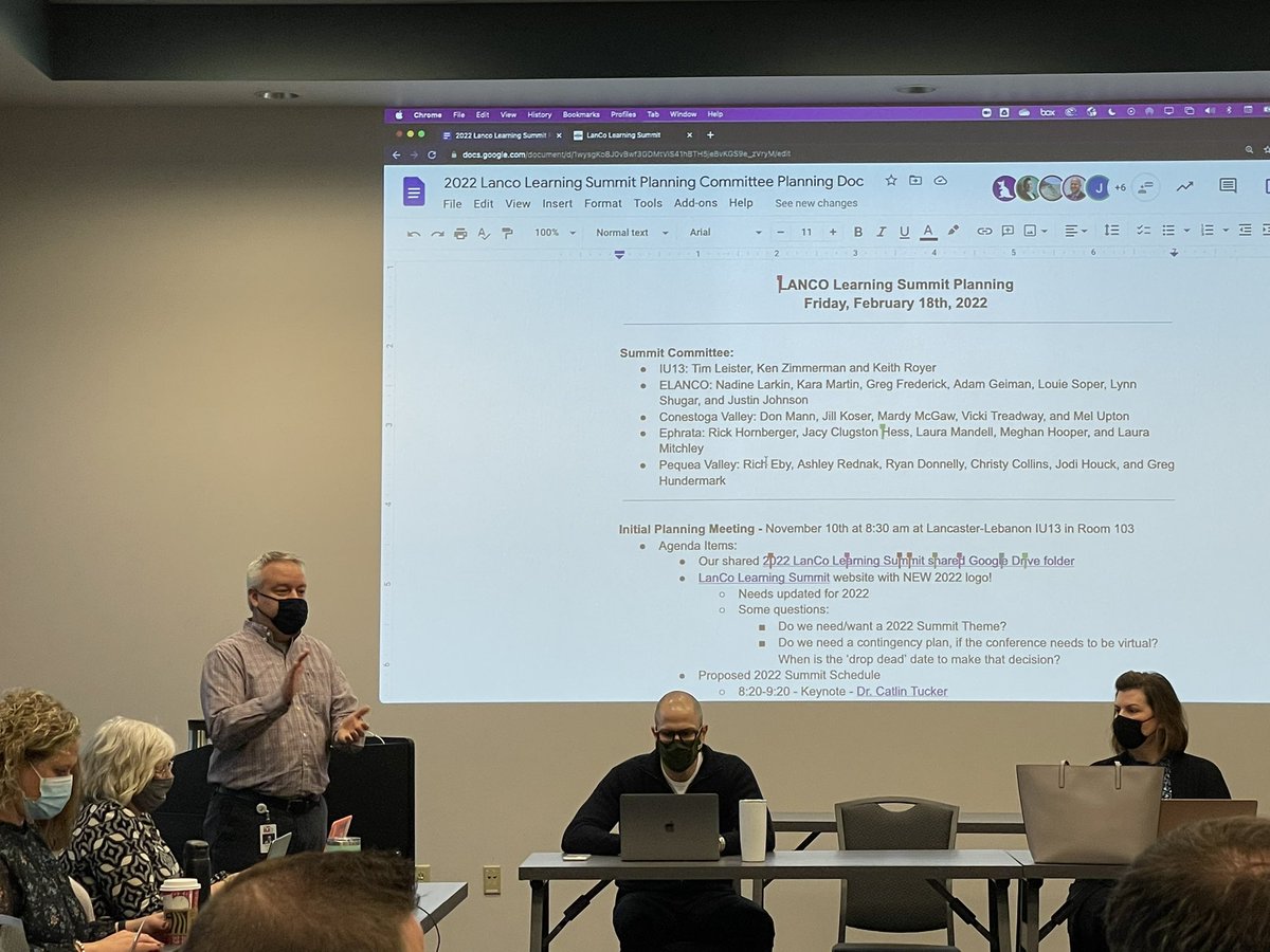 IU13EdTech's tweet photo. Planning day kick-off for our LanCo Learning Summit #lancolearns with @PequeaValleySD @ELANCOSD @IU13IMS @CVBuckskins @GoMounts https://t.co/XtZgJU5ekF