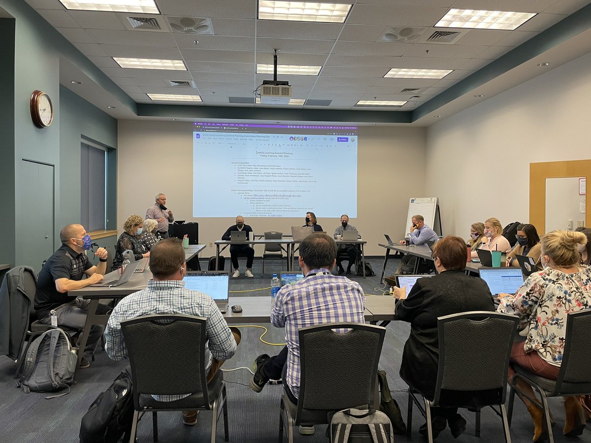 IU13EdTech's tweet photo. Planning day kick-off for our LanCo Learning Summit #lancolearns with @PequeaValleySD @ELANCOSD @IU13IMS @CVBuckskins @GoMounts https://t.co/XtZgJU5ekF