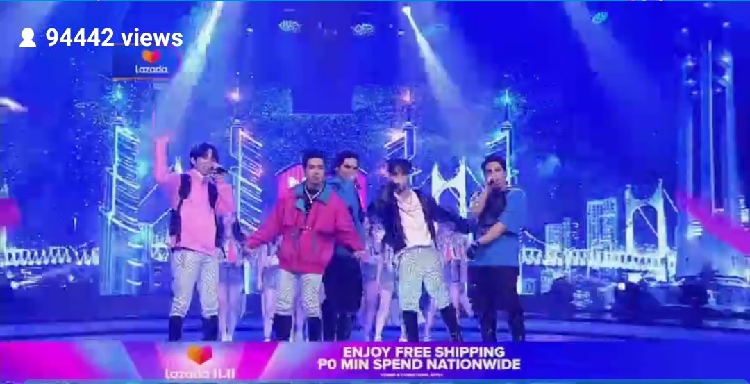 SB19TrendsPH's tweet photo. The party has just started! Are you Team GMA or Lazada Live?

Our boys are oozing with charisma amd confidence! 🤩

VoteSB19 onMTVEMAs
@SB19Official #SB19
#LazadaxSB19 https://t.co/6jh7rWevHn