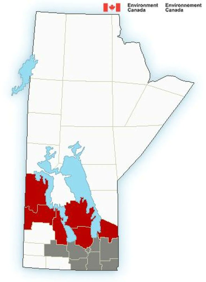 HeatherWellsCBC's tweet photo. Rainy, snowy day for much of southern Manitoba... with warnings and special weather statements  @johnsauderCBC @environmentca #cbcmb  https://t.co/amKcvzkIkm https://t.co/sbNLgIgk6F