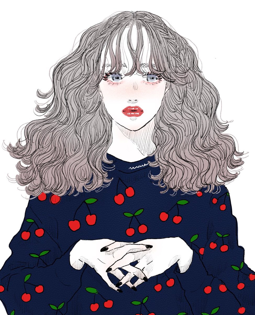 「Sweet and sour🍒

#イラスト
#illustration 」|mao🥀のイラスト