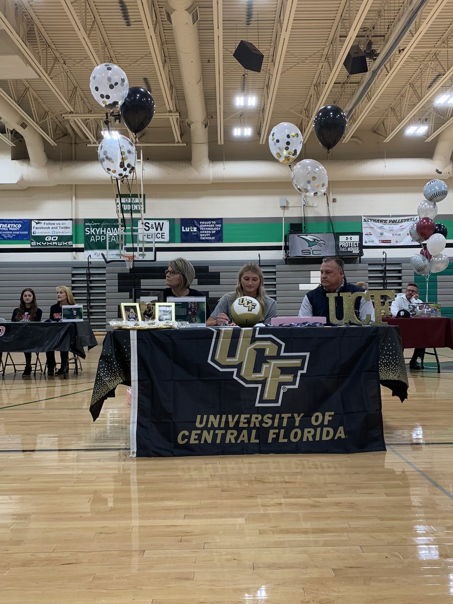 SkuttCatholic's tweet photo. Congratulations to Abby Schomers of @SkuttCatholicVB on signing to play volleyball with @UCF_Volleyball! https://t.co/r71JJ7qFxb
