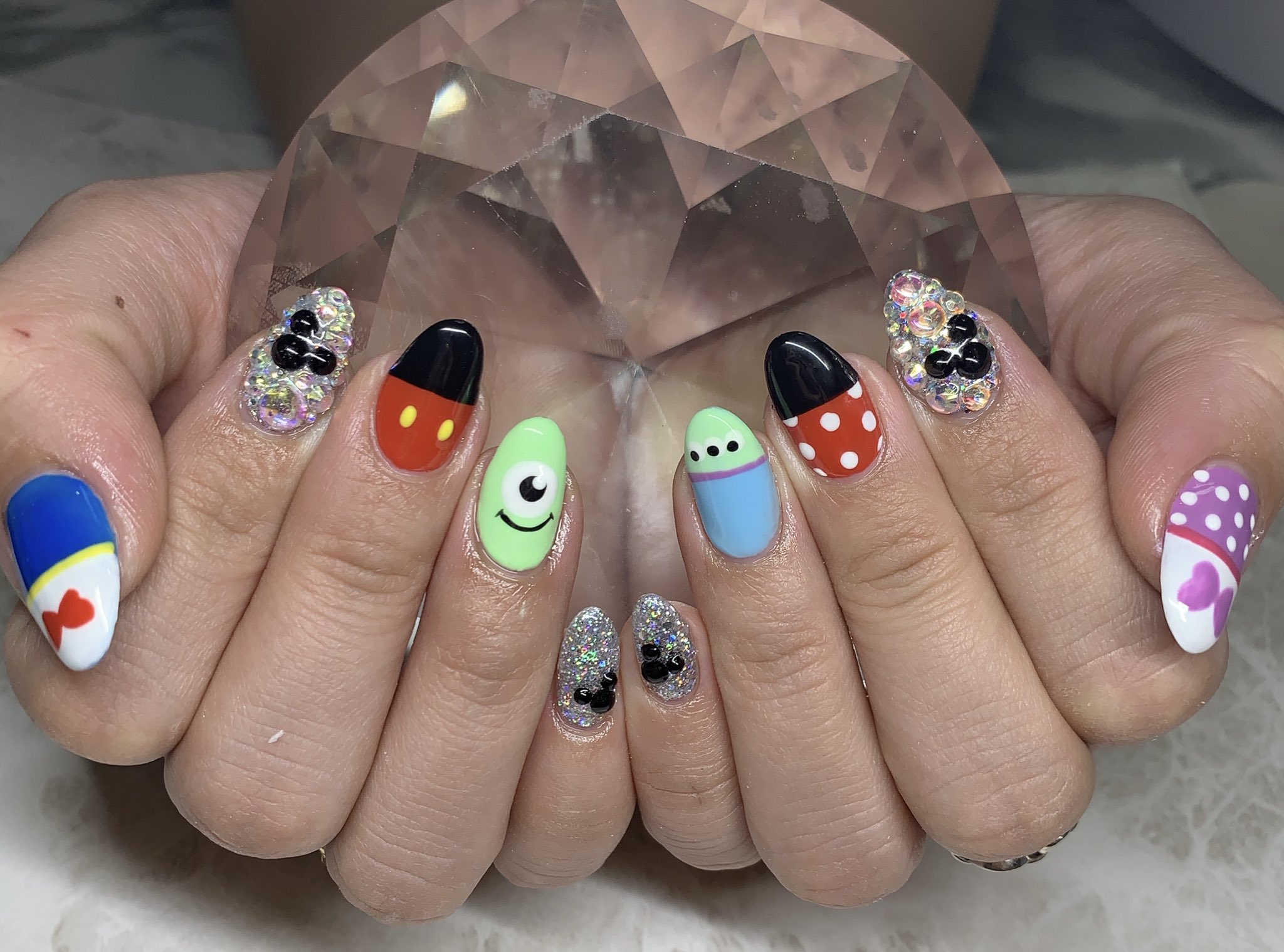 村田 奈津季 ももちんネイル ジェル シルバーネイル ラメネイル 埋め尽くしネイル ディズニーネイル アートネイル 毎月ありがと 差し入れありがとう 自宅ネイル Nail T Co 66up8zh1ls Twitter