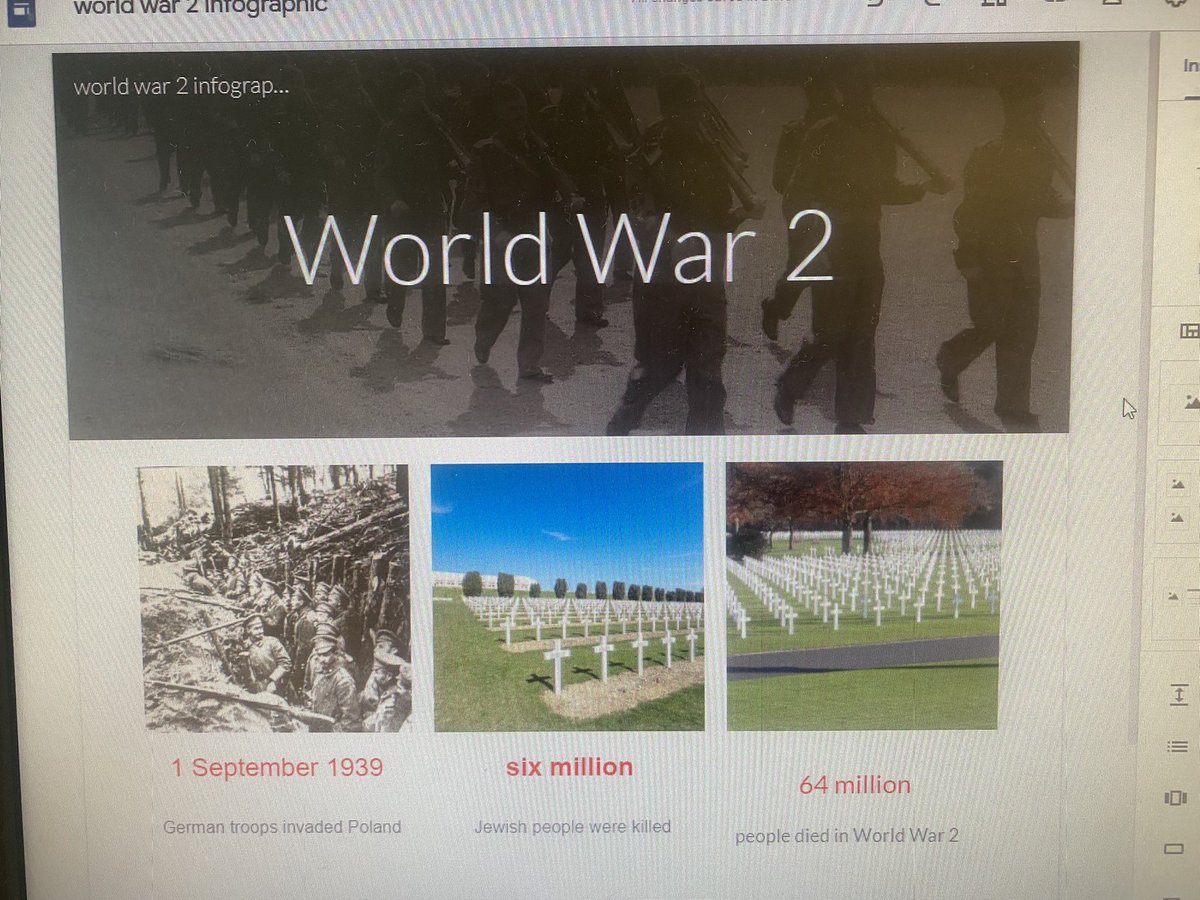 Super proud of my 3/4 class for trying something new and creating Remembrance Day infographics on Google Sites <a href="/RidgewoodPS/">RidgewoodPS</a>