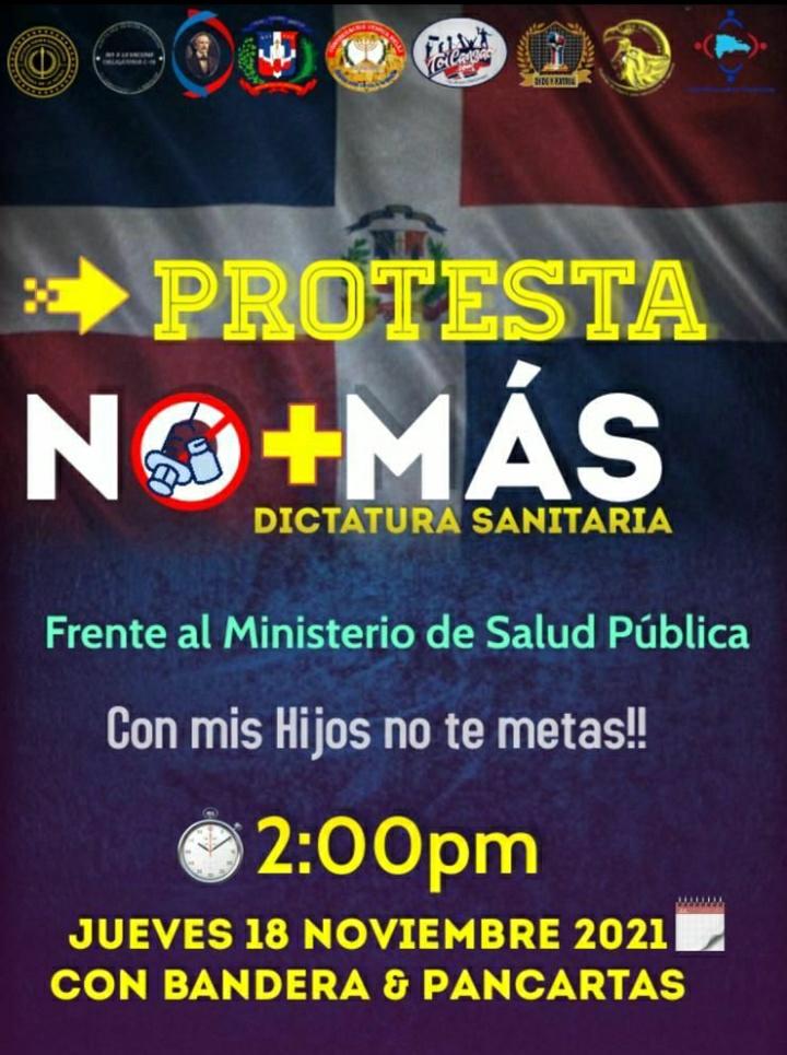AObligatoria's tweet photo. #Publicidad valida para #SantoDomingo #RepublicaDominicana 
@SaludPublicaRD el jueves 18 de noviembre vamos asta tus puestas principales, esperen por nosotros a las 02:00pm
N🚫 a la #DictaduraSanitariaRD 
#YoNoMeVacuno #Plandemia #ElMundo 
@DraGladysFeliz @FrancisG_10 @Machepa2 https://t.co/mDpioFrISh