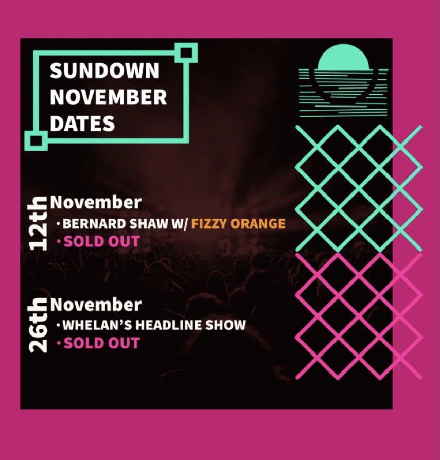 First couple of gigs back in 2 years are now sold out. Thank you all🤝