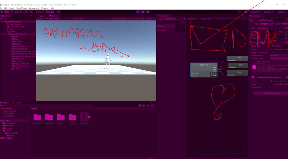 NewbieProgramm1's tweet photo. finally, animations works 

#unity #unity3d #done #gamedev #game https://t.co/VMJvQlbdDi