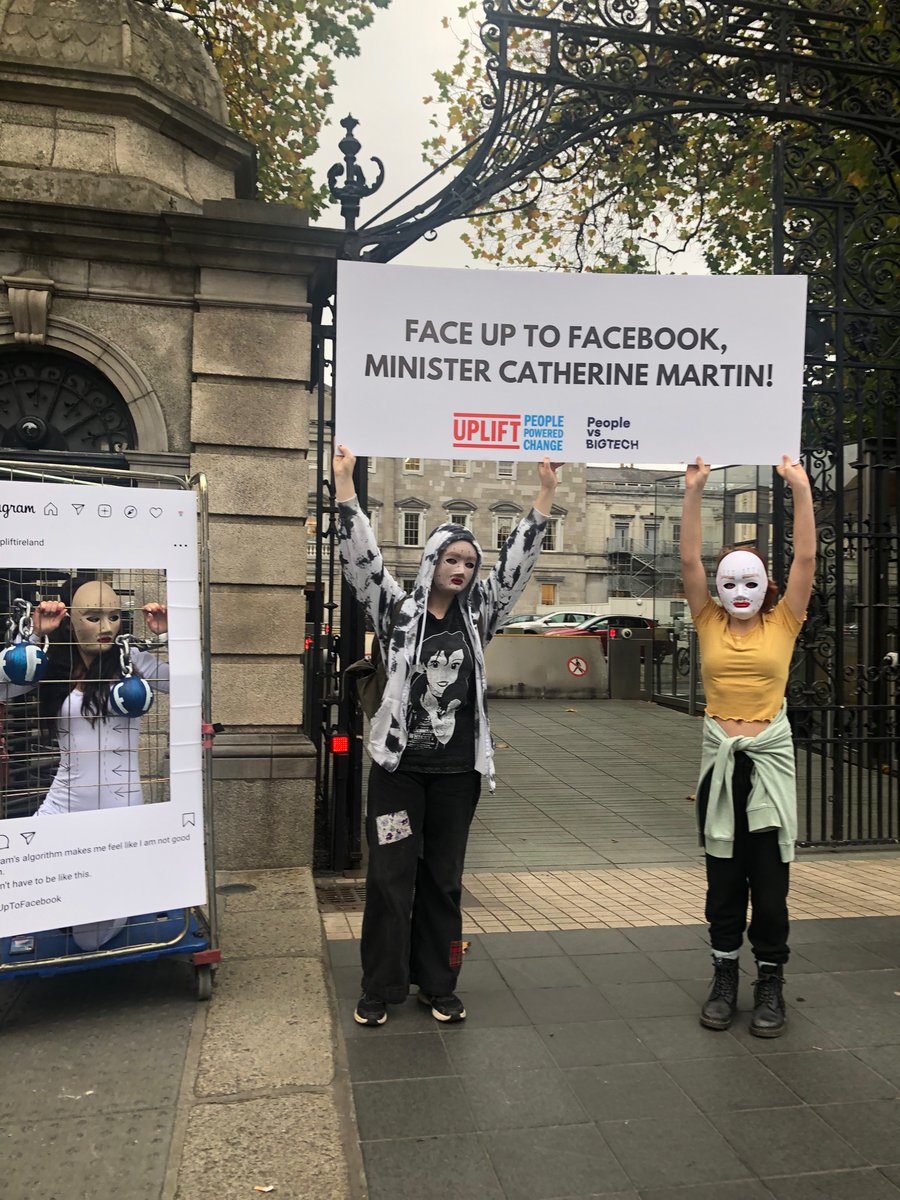 sweetoblivion26's tweet photo. Teenagers call for Facebook to ‘face up’ to the impact Instagram’s algorithm has on their lives &amp; body image. They came all the way from Schull to Leinster House https://t.co/wSWuYvX5HY