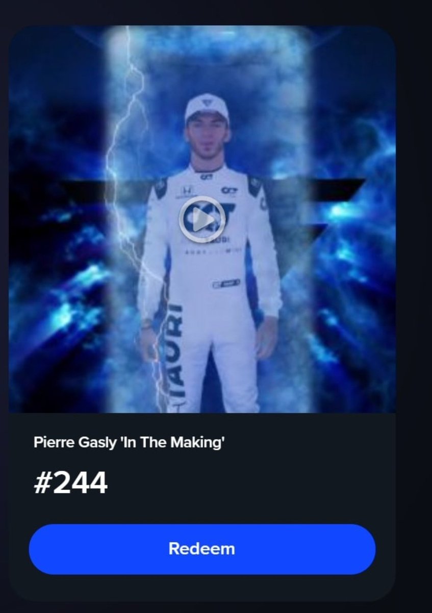 Tweak896's tweet photo. So 2500 followers! I'm giving away a Pierre Gasly NFT which can be redeemed for signed hat and limited edition tshirt. 
To enter: Follow me, Like this post, Retweet.
-You need Fantom wallet on metamask to receive NFTs. -This will be up for 24 hours! https://t.co/clXy4ZWzQW