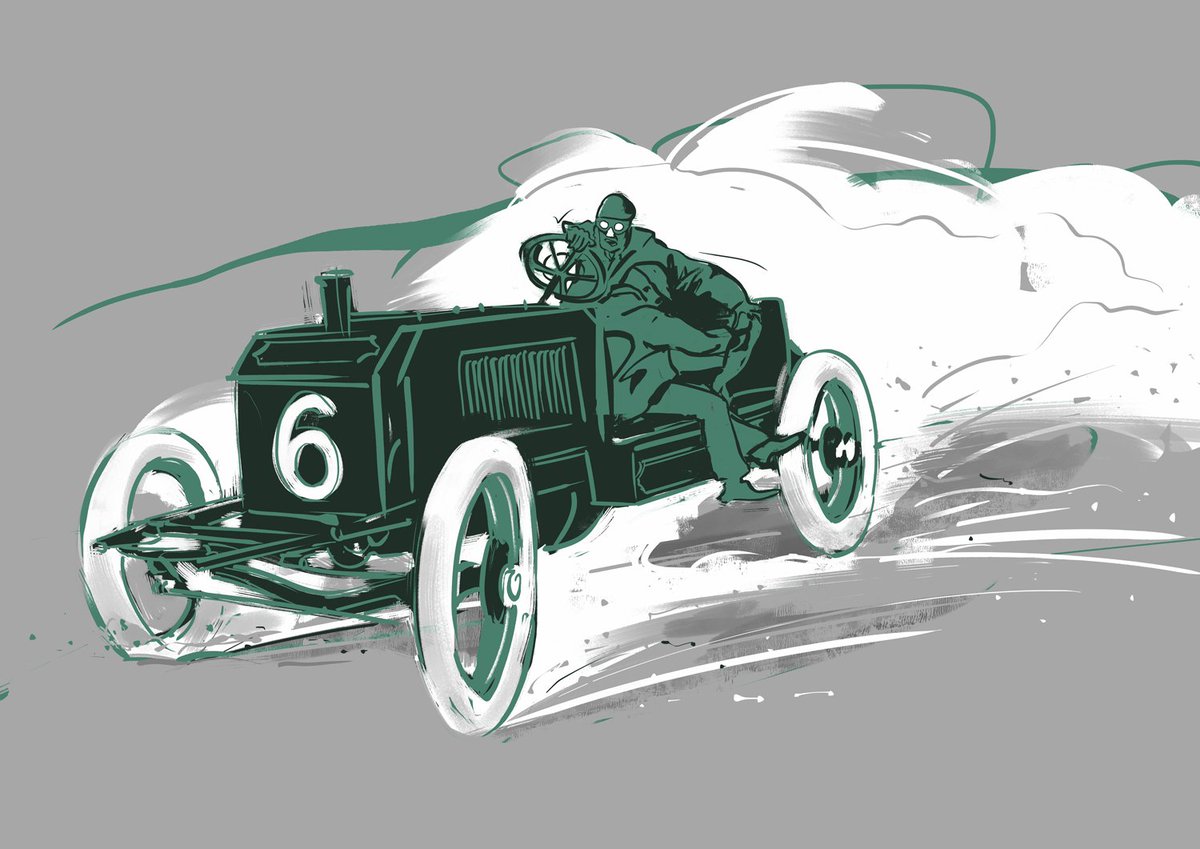 Still working on my 'Pioneers' series. So far 11 of 20 complete. This one is the 100hp Napier with which SF Edge won the 1902 Gordon Bennet Trophy (Paris-Vienna Race). #pioneers