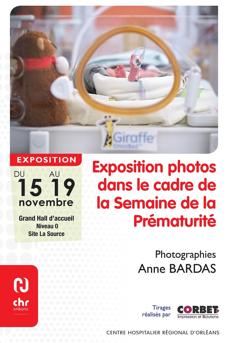 👶🍼 Semaine de la #prématurité 
L’unité de réanimation néonatale du CHR vous invite à assister aux premiers instants des petits #prématurés, dans une superbe #expositionphoto de Anne Bardas, infirmière en réanimation-chirurgicale.
📆 Du 15 au 19 novembre 
📍 Hall d'accueil