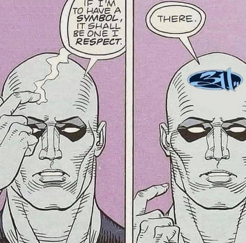 jaredhefley's tweet image. This may be the mostest perfectest mashup I’ve ever seen. @311 @grungyump  #311 #311hive #watchmen