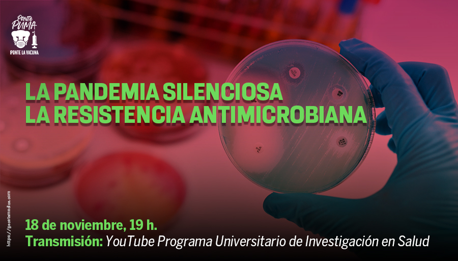 En la Semana Mundial de Concientización sobre el Uso de los Antimicrobianos, el @PUIS_UNAM transmitirá una serie de charlas en las que expertos abordarán el tema desde diferentes perspectivas &gt; bit.ly/3qlC3a8
#VacúnateYPonte😷