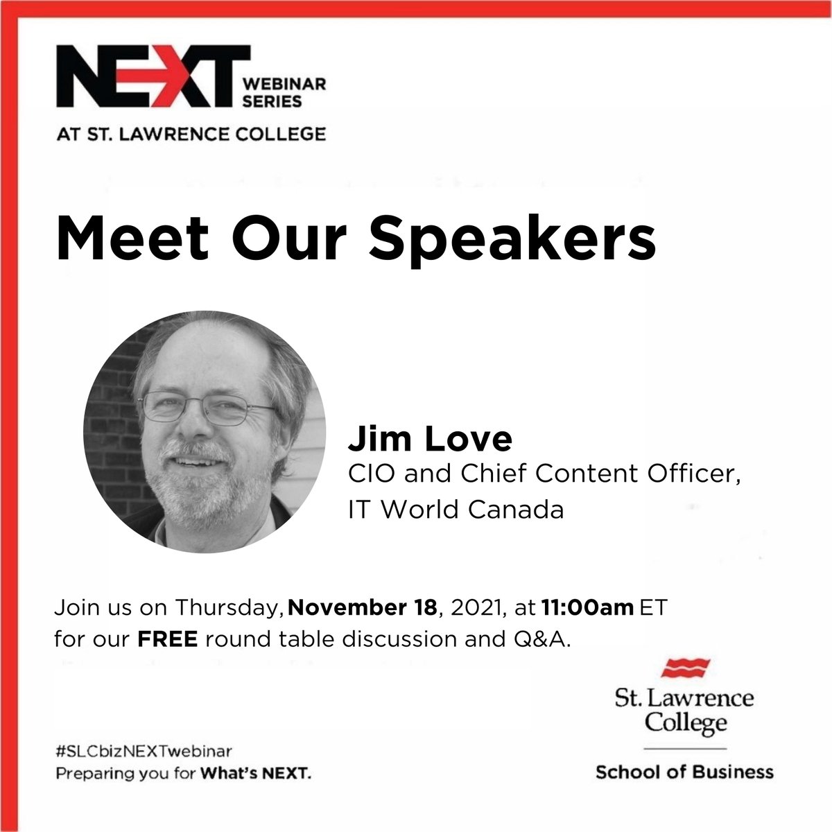 slcbiz's tweet photo. Jim Love is CIO &amp; Chief Content Officer at IT World Canada. He has published articles on strategy, technology &amp; business transformation...

REGISTER TODAY!
https://t.co/vaHrcDmzcw

#SLCbizNEXTwebinar #schoolofbusiness #artificialintelligences #AI #Futureofwork #webinar https://t.co/Bw9My206Sz