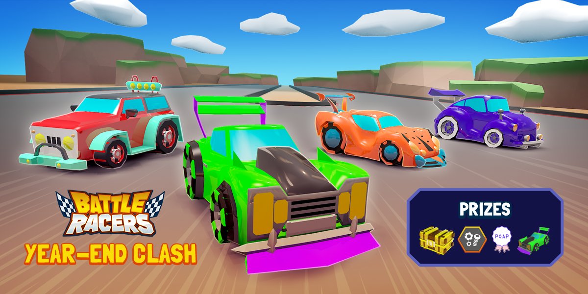 Compete in the Year-End Clash, a free-for-all tournament sponsored by <a href="/NFT_World/">NFT World</a> on November 15th 6PM PST. 🏆

$SCRAP and a Gold Crate containing Part NFTs are up for grabs! Free #POAP also available.

Pre-register here: discord.gg/playcheckgames

More info: medium.com/battle-racers/…