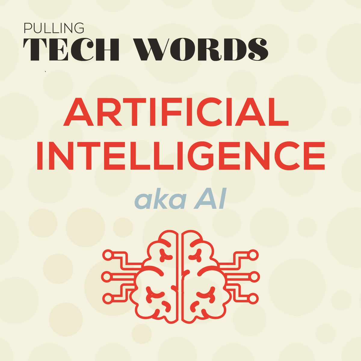 This week’s tech words are artificial intelligence. It’s the simulation of human intelligence processes by machines. Specific applications of artificial intelligence are with expert systems, natural language processing, speech recognition, and machine vision. #techwordoftheday