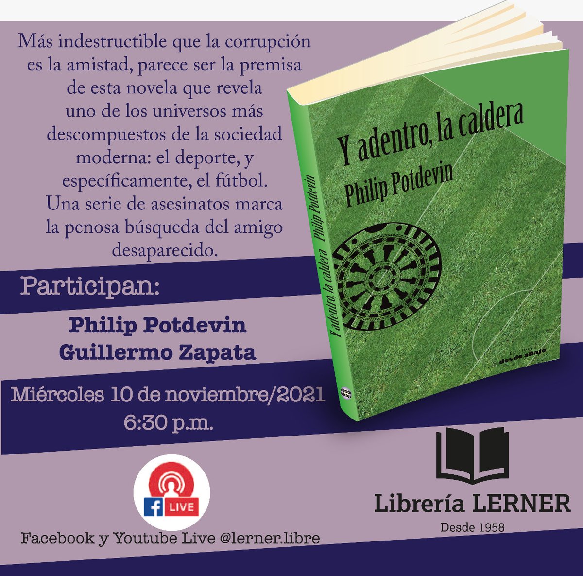 PhilipPotdevin's tweet photo. ¡Nos vemos hoy en @librerialerner a las 6:30 PM! 😀

#lecturascompartidas #lecturasrecomendadas #clubdelectura #amantesdelaectura #bookclubs #literaturalatinoamericana #literaturacontemporanea #literaturacolombiana #amantesdelaliteratura https://t.co/VyvyIn2Gby