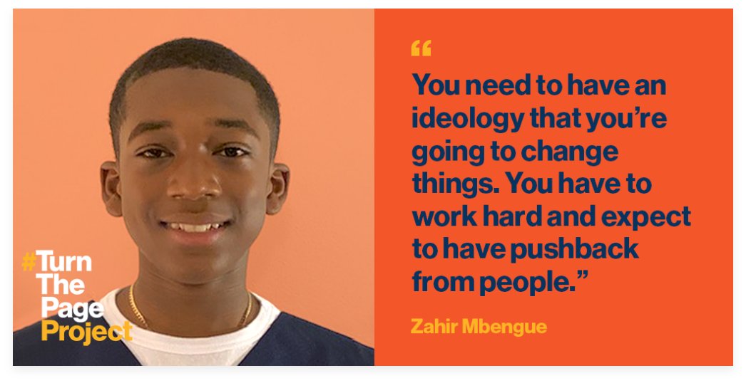 WaltonFamilyFdn's tweet photo. "I will always remember eighth grade.
We learned to believe that change can happen and obstacles can be overcome regardless of a person’s age and/or background."
Read more of Zahir Mbengue's #TurnThePageProject story: https://t.co/sqN7yfUxYA https://t.co/TZsSO4Uz0C