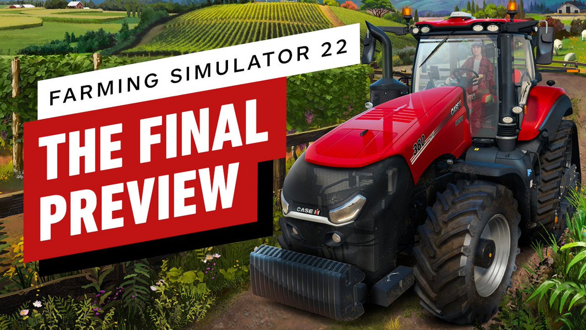 IGN's tweet image. We took a hands-on deep dive into the farm-management life in Farming Simulator 22, the latest in the popular farm sim series that adds a key component this time around: seasons. bit.ly/3Hce8jm