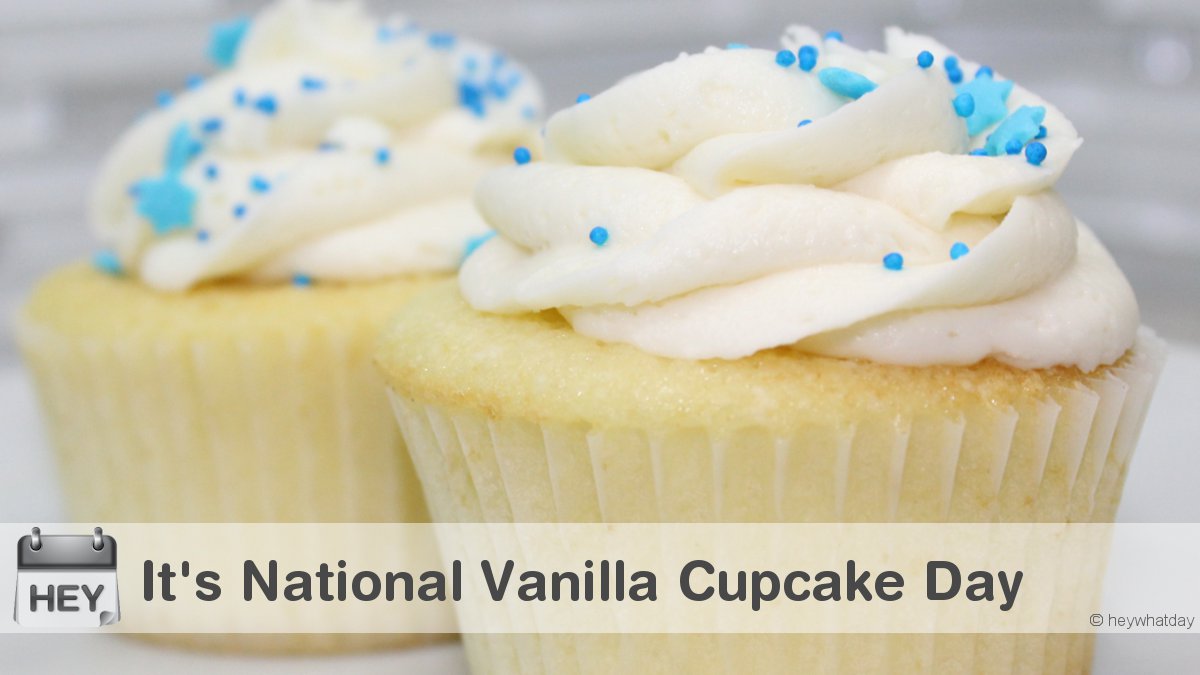 It's National Vanilla Cupcake Day! 
#NationalVanillaCupcakeDay #VanillaCupcakeDay