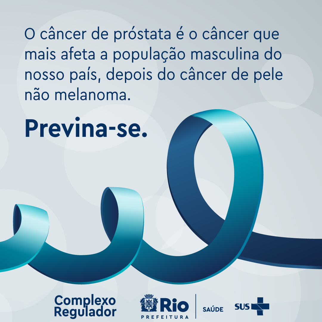 O Novembro Azul, mês que visa à conscientização a respeito do câncer de próstata e da saúde masculina.
O câncer de próstata é o câncer que mais afeta a população masculina do nosso país, depois do câncer de pele não-melanoma (INCA, 2021).
Previna-se!
#CRAzul #NovembroAzul