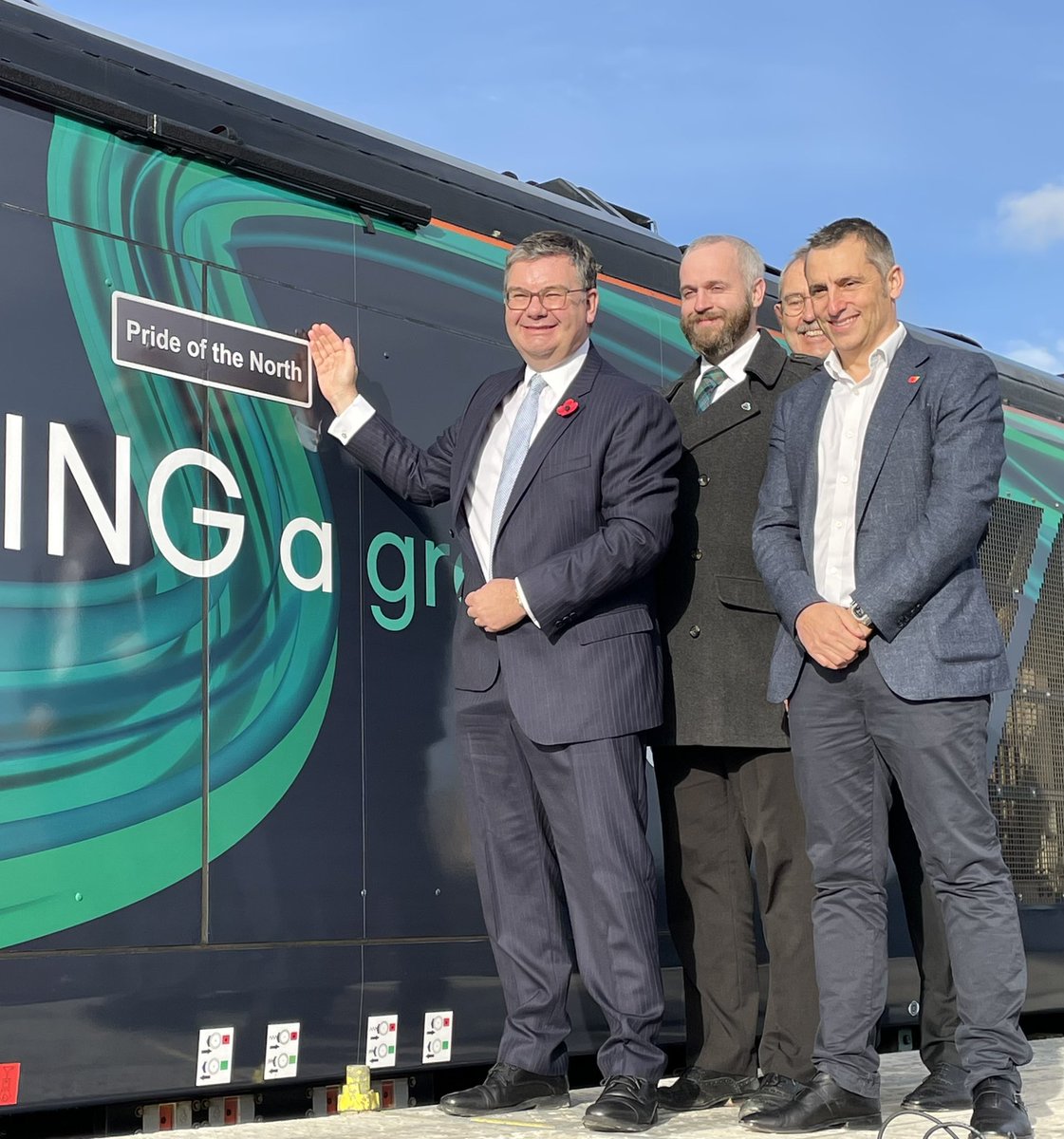 The former diesel locomotive, which now runs on vegetable oil, was named Pride Of The North and is part of the effort to achieve a #NetZero rail network by 2050