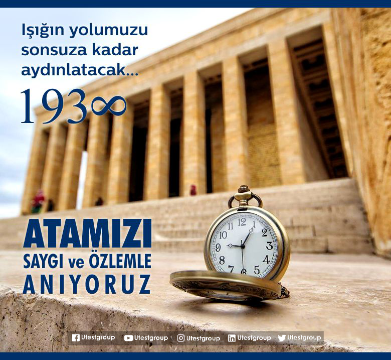 UtestGroup's tweet photo. Cumhuriyetimizin kurucusu, Gazi Mustafa Kemal Atatürk'ü aramızdan ayrılışının 83. yılında saygı, özlem ve minnetle anıyoruz. #10kasım https://t.co/ksJoofHt5a