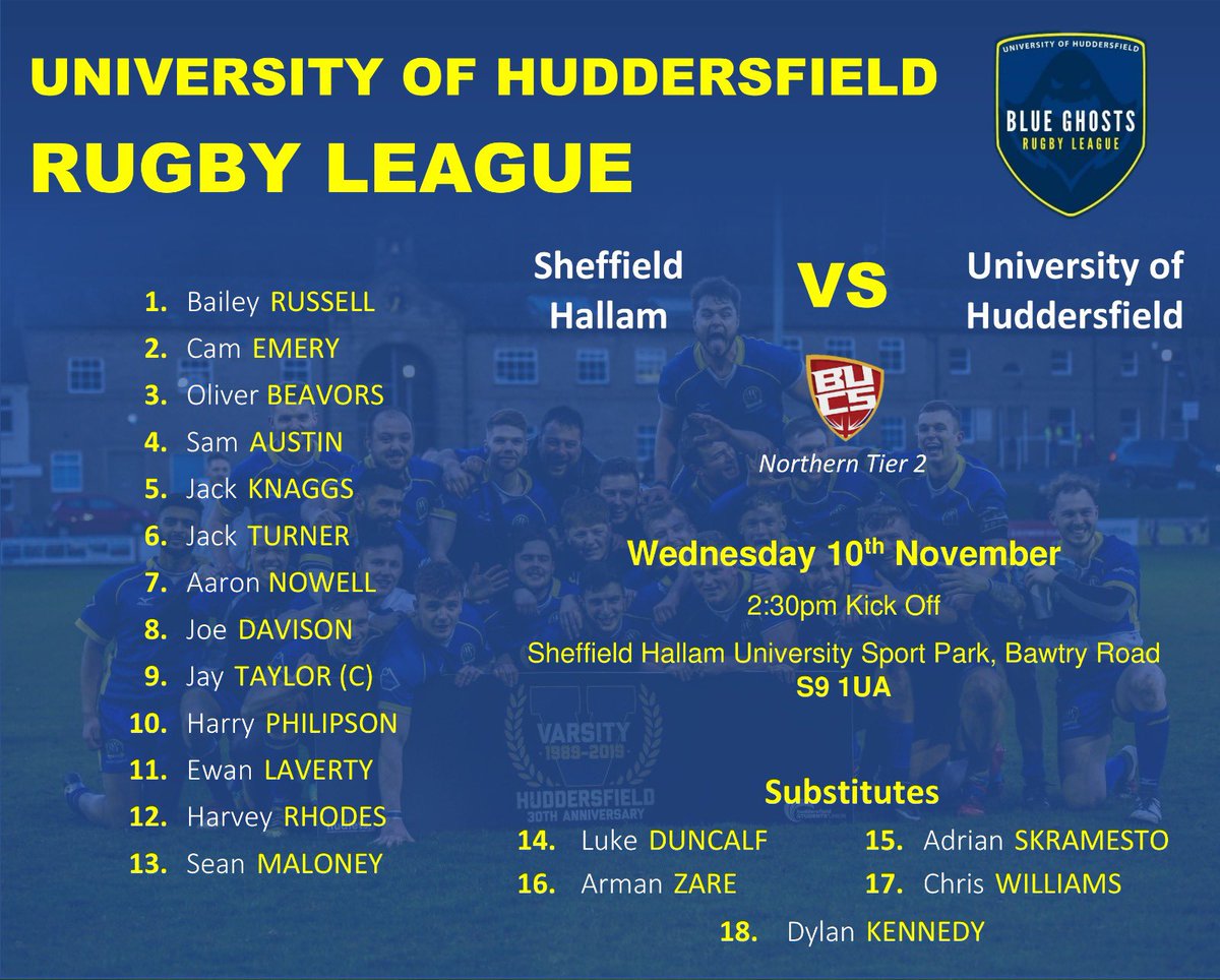 Huddersfield Uni RL (@hurlfc) on Twitter photo 