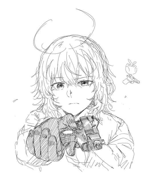 鉄砲描いた 