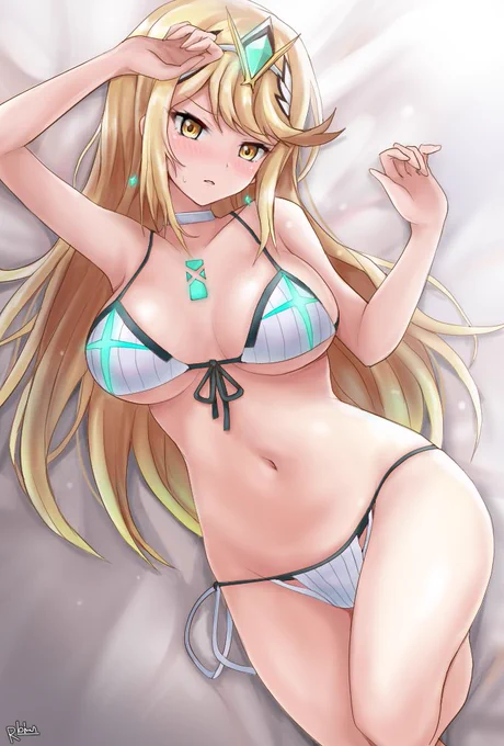ゼノブレ2,ヒカリ(ビキニ姿)
また描きたくなってしまった 