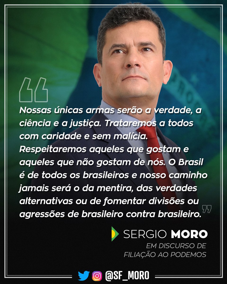 SF_Moro's tweet photo. Sergio Moro, em discurso de filiação ao Podemos. https://t.co/VMuoJoJPnH