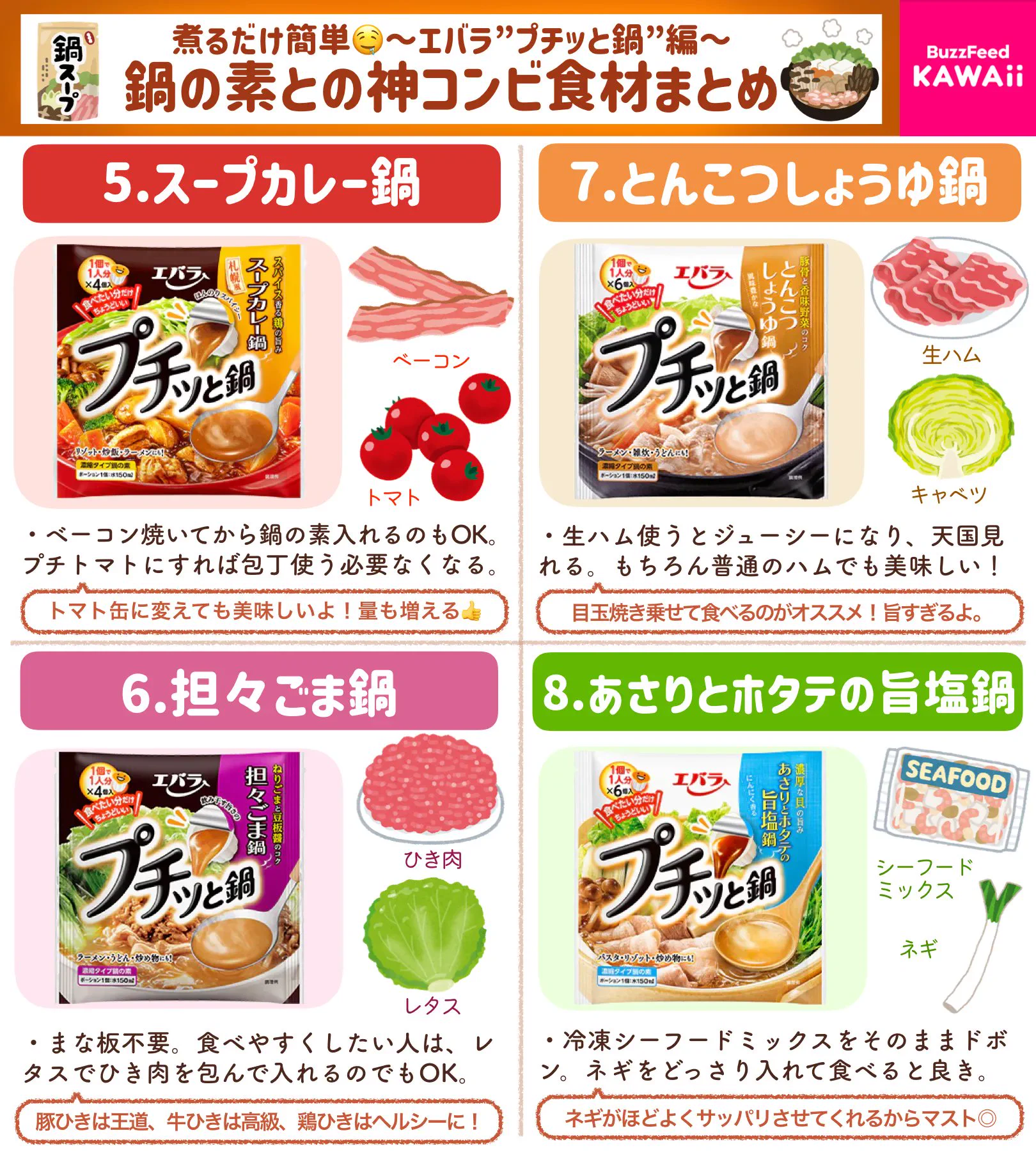 一人暮らしにおすすめ！相性がいい「鍋の素と神コンビ食材」がこちら！