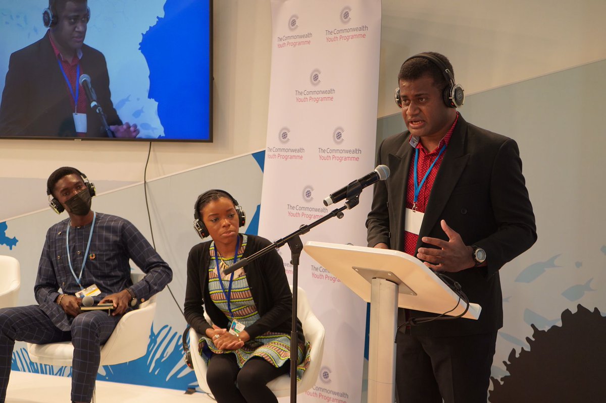 SevuRatu's tweet photo. Reflection: As we aproach post #COP26 Mainstreaming #youth into #climatepolicy is integral to climate #action! @commonwealthsec @ForumSEC @IFRCAsiaPacific @UN4Youth https://t.co/P3RxBVTvia