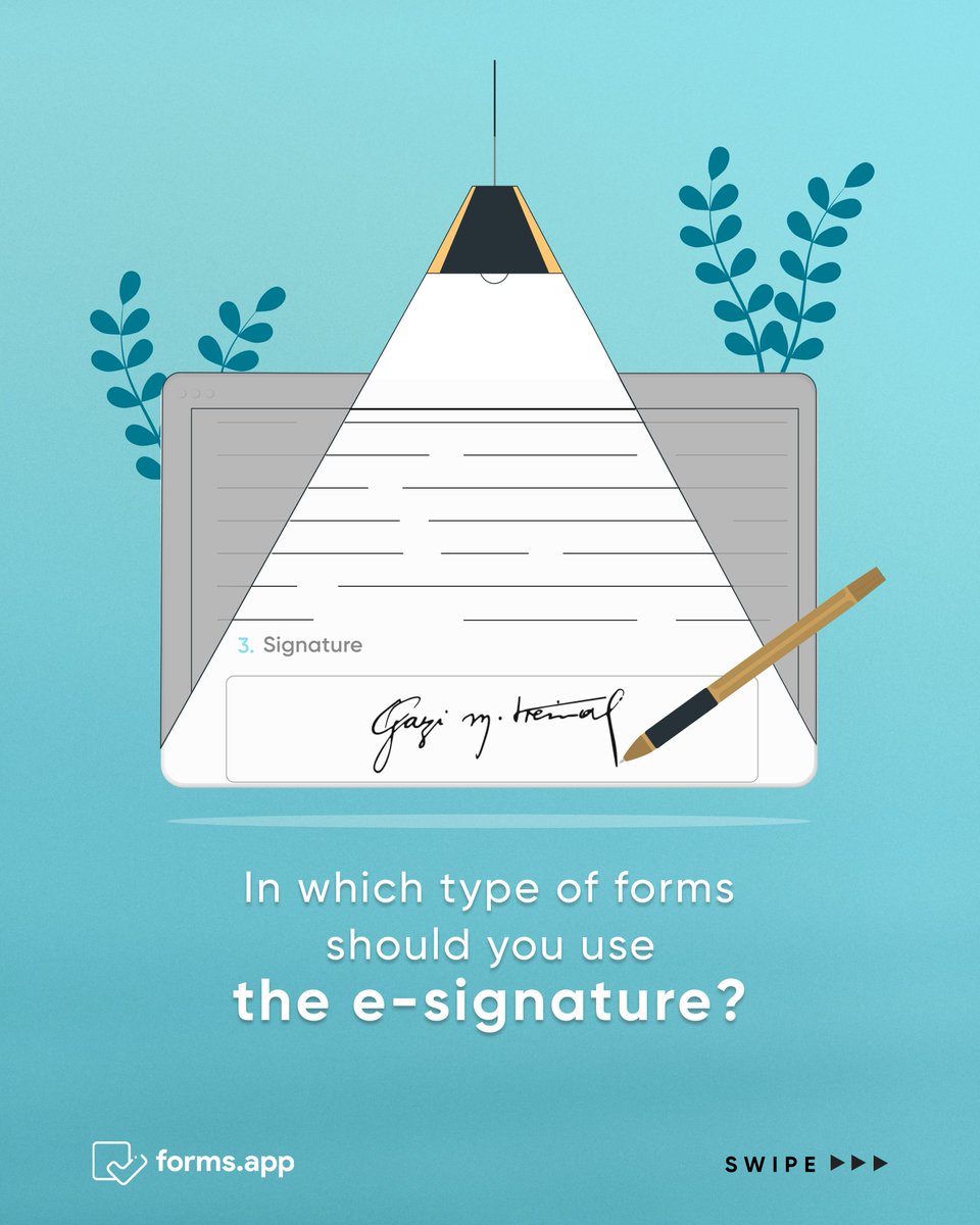 formsapp's tweet image. forms.app provides you with the best and simplest way to impress your customers. Just select the e-signature field from the form fields menu and add it to your form.
forms.app/en/templates/c…
#formsapp #consentform #esignature #formbuilder #onlineforms