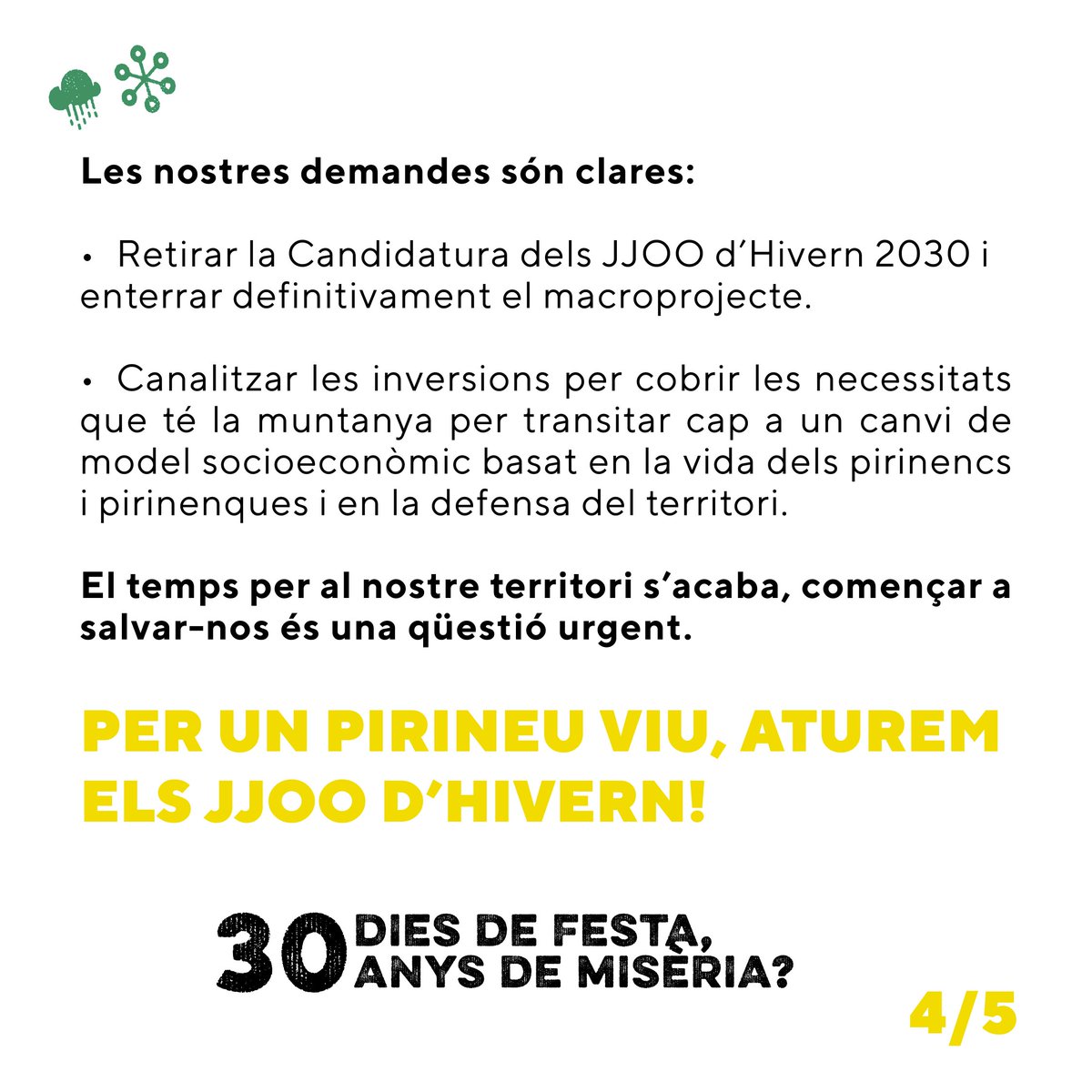 stopjjoo's tweet photo. 🗣️✍🏻 Avui sota el lema "Per un Pirineu viu, aturem els JJOO" hem presentat el #ManifestStopJJOO

🔗 Adhesions a https://t.co/z4gKGcJS9J. Suma't-hi! https://t.co/0WKJaHXVZt