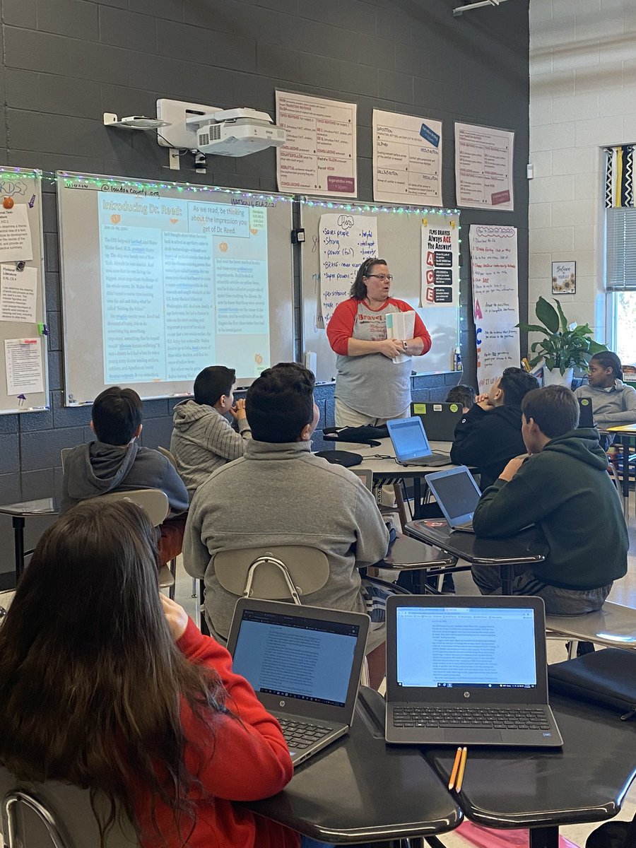 LaStarYates's tweet photo. @FLMSBraves 6th grade RLA teacher, Heather Watson, does a great job in connecting previous knowledge and vocabulary to the text discussed in class! This is key for our second language learners! Great job, Ms. Watson. Keep up the great work! https://t.co/Kry2w3OYEY