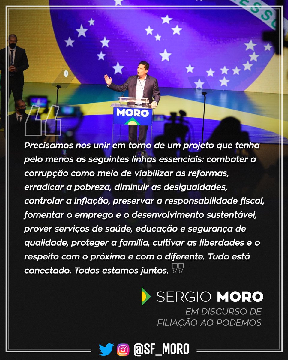 SF_Moro's tweet photo. Sergio Moro, em discurso de filiação ao Podemos. https://t.co/8OAEnQyjSn