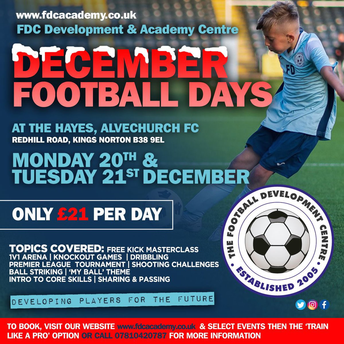 fdc_academy's tweet photo. December football days coming up @Alvechurch1st book on now to reserve your place. https://t.co/A4trqqXe00