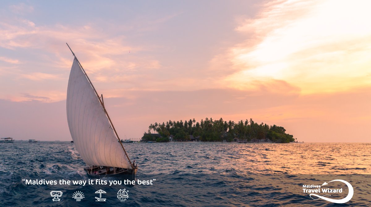 MvTravelWizard's tweet photo. The most soothing approach to explore and experience the waters of Maldives is without a doubt in a 'Dhoni'.

��@malahinikb

https://t.co/54gHJHo2SF

@visitmaldives #visitmaldives #maldivestravelwizard  #sunset #maldives #colorful #sea #ocean #islandlife #vacation #boat #dhoni https://t.co/RAgtpFaOF8