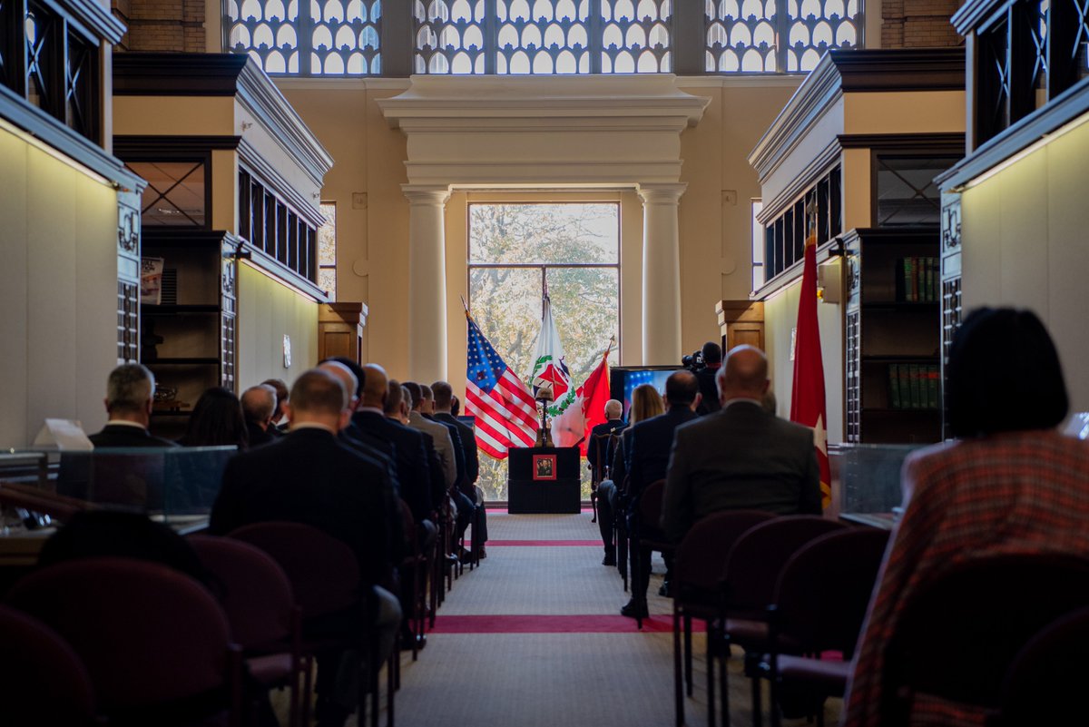 NWC_NDU's tweet photo. NWC students led a remarkable memorial ceremony honoring Colin Powell, NWC Class of 1976. Personal tributes and Secretary Powell's 13 Leadership Rules before a final roll call, firing of volleys, sounding of taps, and paying of personal honors to a leader whose legacy lives on. https://t.co/HvfJe599FR