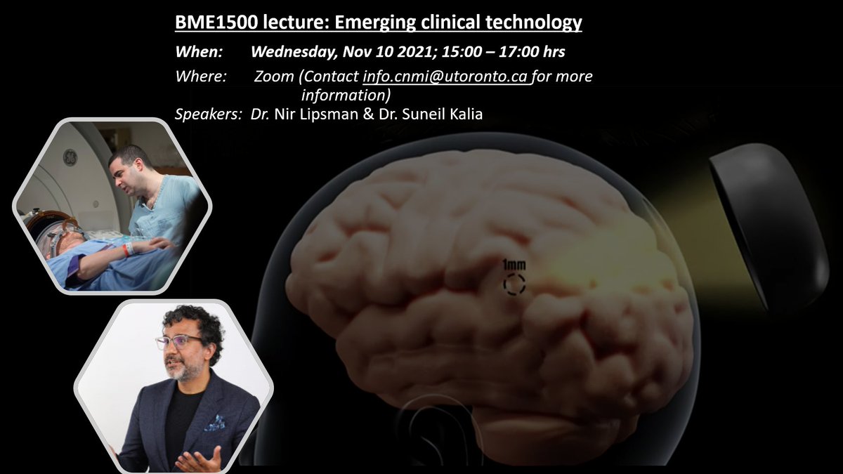 CRANIA (@crania_toronto) on Twitter photo Its #WisdomWednesday! Join neurosurgeons Suneil Kalia & Nir Lipsman (<a href="/DrNirLipsman/">Nir Lipsman</a>) at today’s #BME1500 lecture as they share their insight on emerging clinical applications of #neuromodulation for non-invasive #drugdelivery. #movementdisorders #bloodbrainbarrier Its #WisdomWednesday! Join neurosurgeons Suneil Kalia & Nir Lipsman (<a href="/DrNirLipsman/">Nir Lipsman</a>) at today’s #BME1500 lecture as they share their insight on emerging clinical applications of #neuromodulation for non-invasive #drugdelivery. #movementdisorders #bloodbrainbarrier