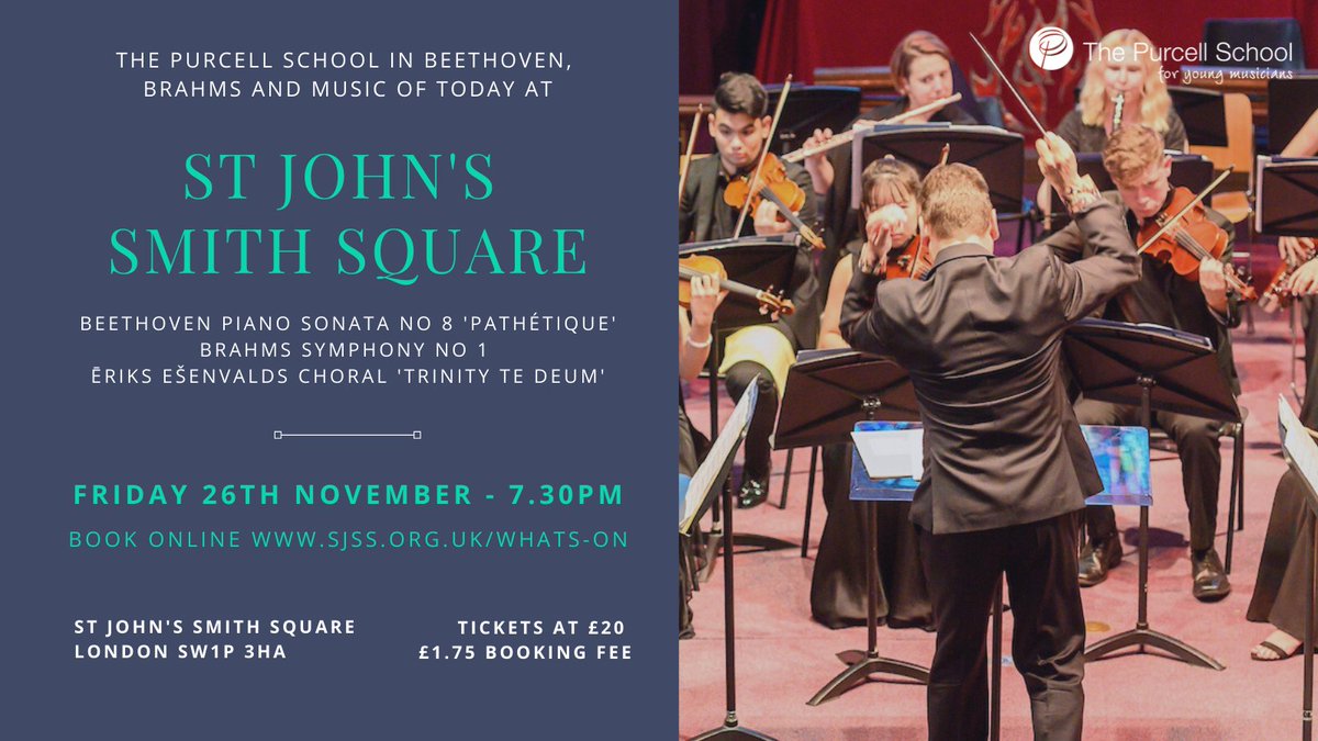 PurcellSchool's tweet photo. Tickets have just gone on sale for our 26/11 performance @StJohnsSmithSq!
https://t.co/Gt3BRr6RyV
Join us for an evening of works by old masters and new talent, performed by our finest young musicians.
#StJohnsSmithSquare #PurcellMusicians #Beethoven #Brahms #EriksEšenvalds https://t.co/4NOX3pwFaw
