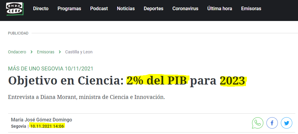 CientificoenEsp's tweet photo. Uno más para la colección del 2% del PIB... https://t.co/qj1sjWmakK